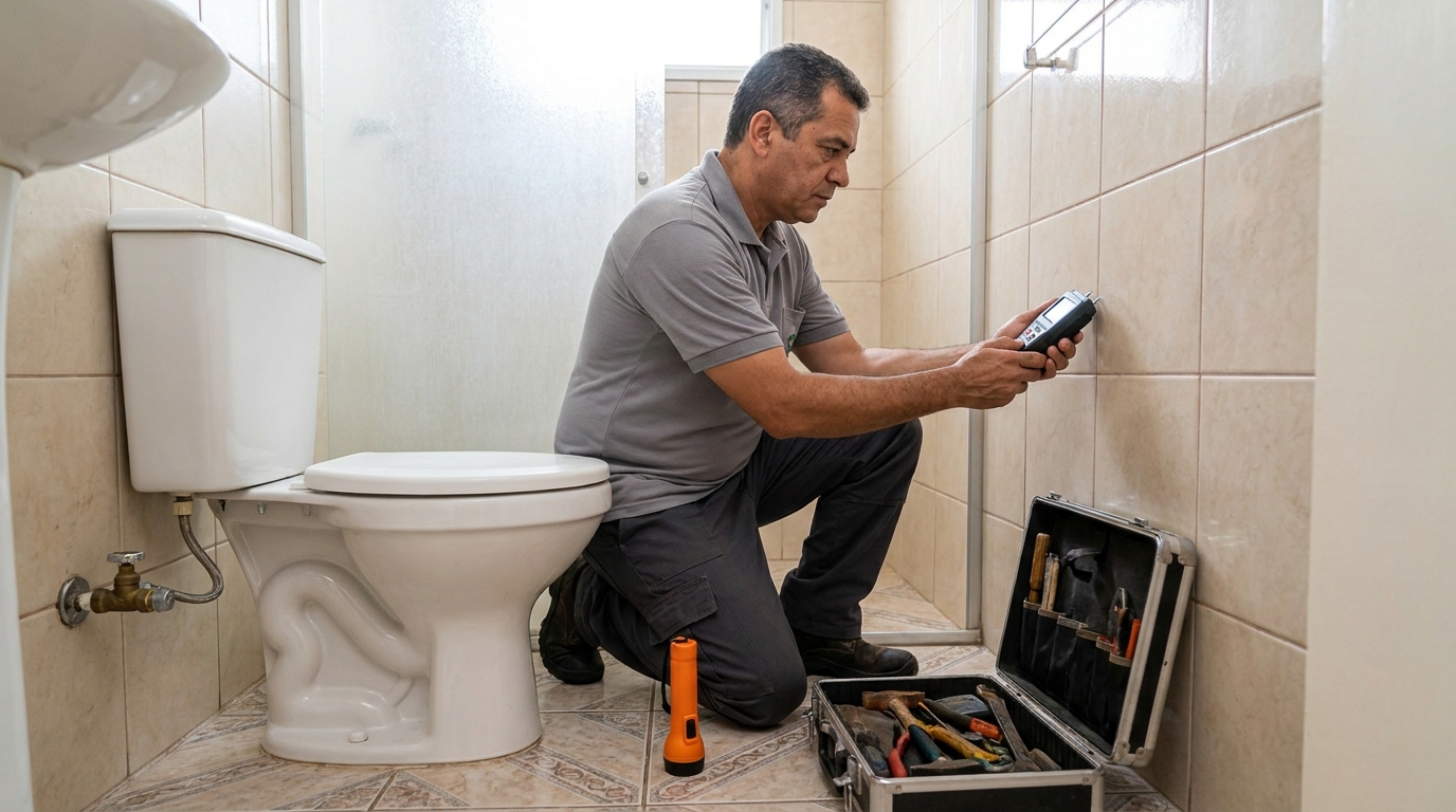 Técnico de caça vazamento com detector em Macaé‑RJ